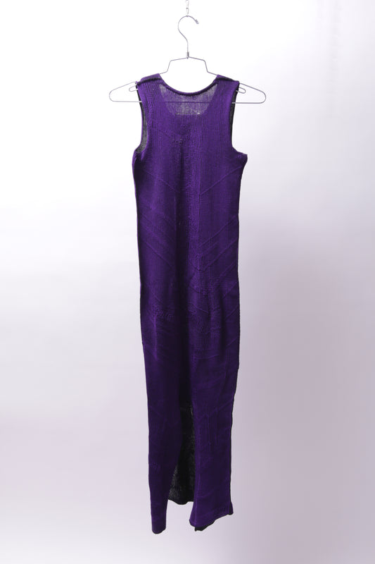 MM6 maison margiela knitted long dress in opic purple