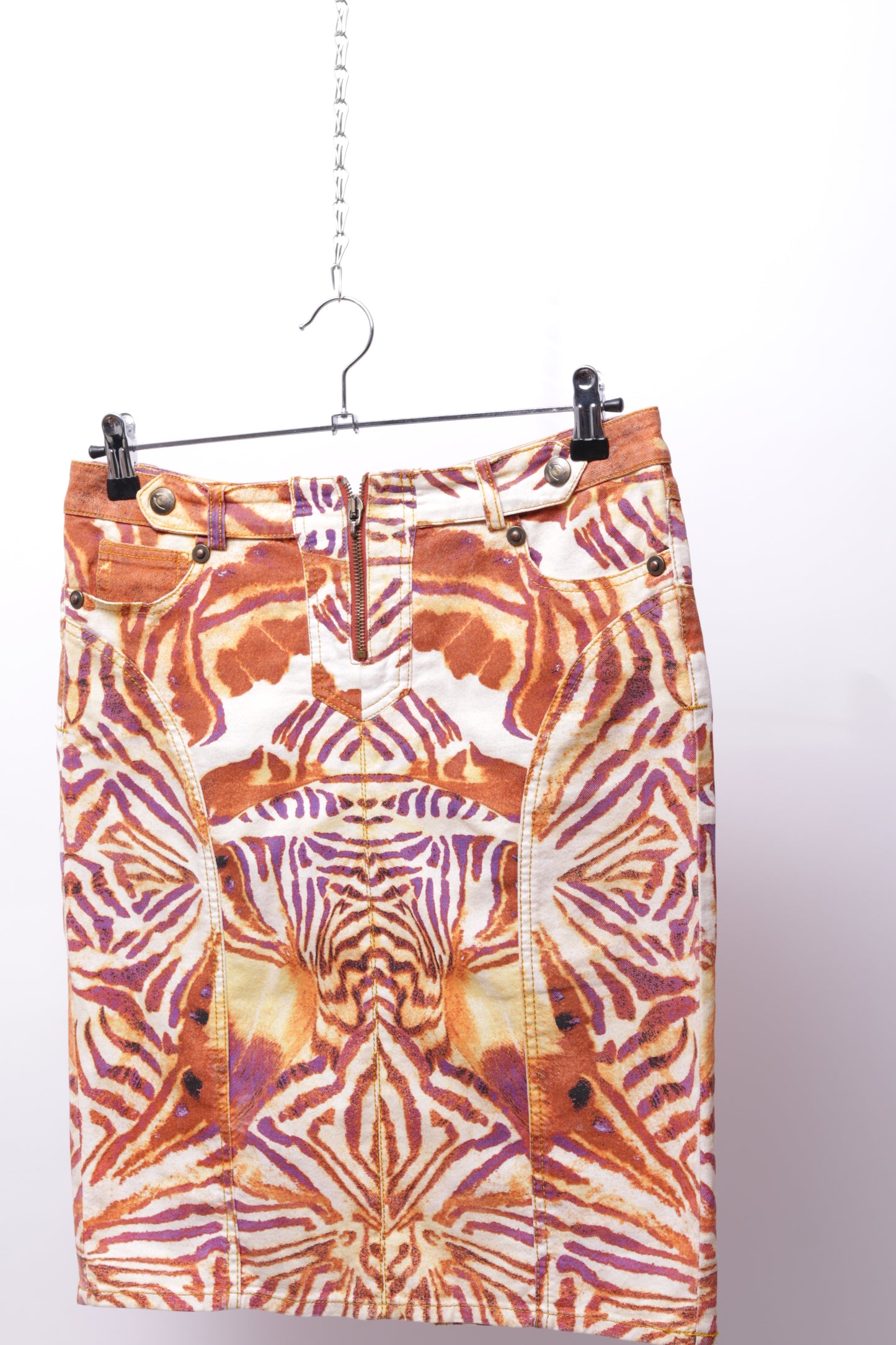 Just Cavalli printed mid length skirt
