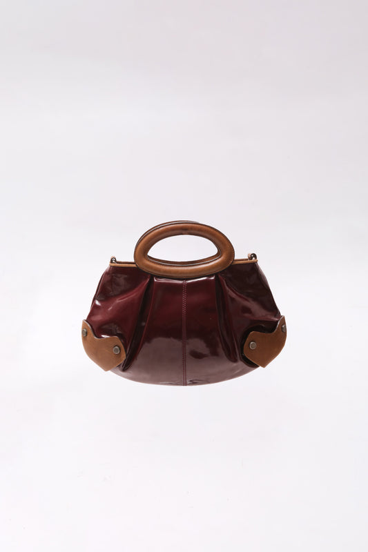 MARNI small leather handbag in wine color