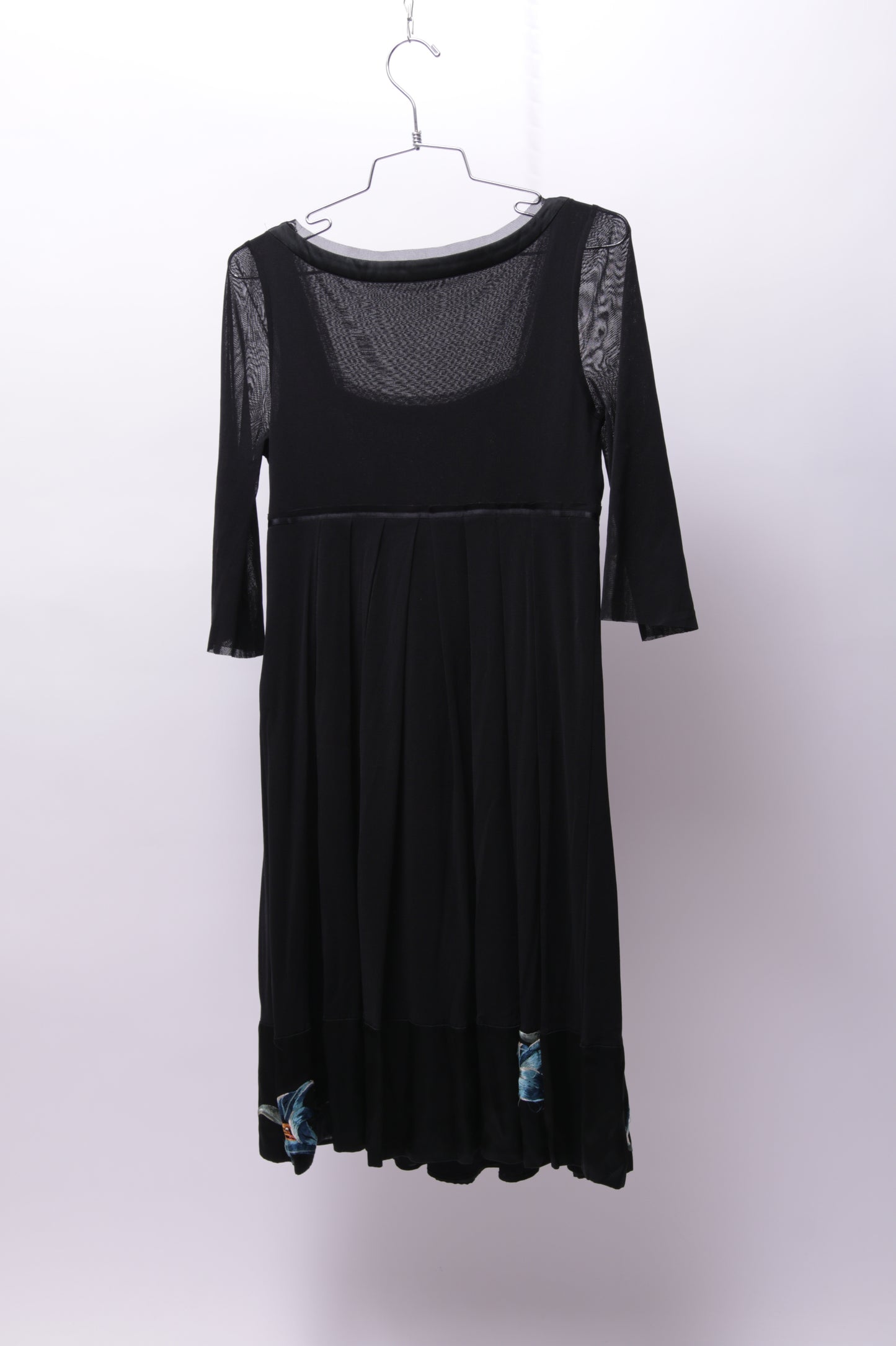 Vivienne Tam 90’s romantic mesh dress with embroidered flowers