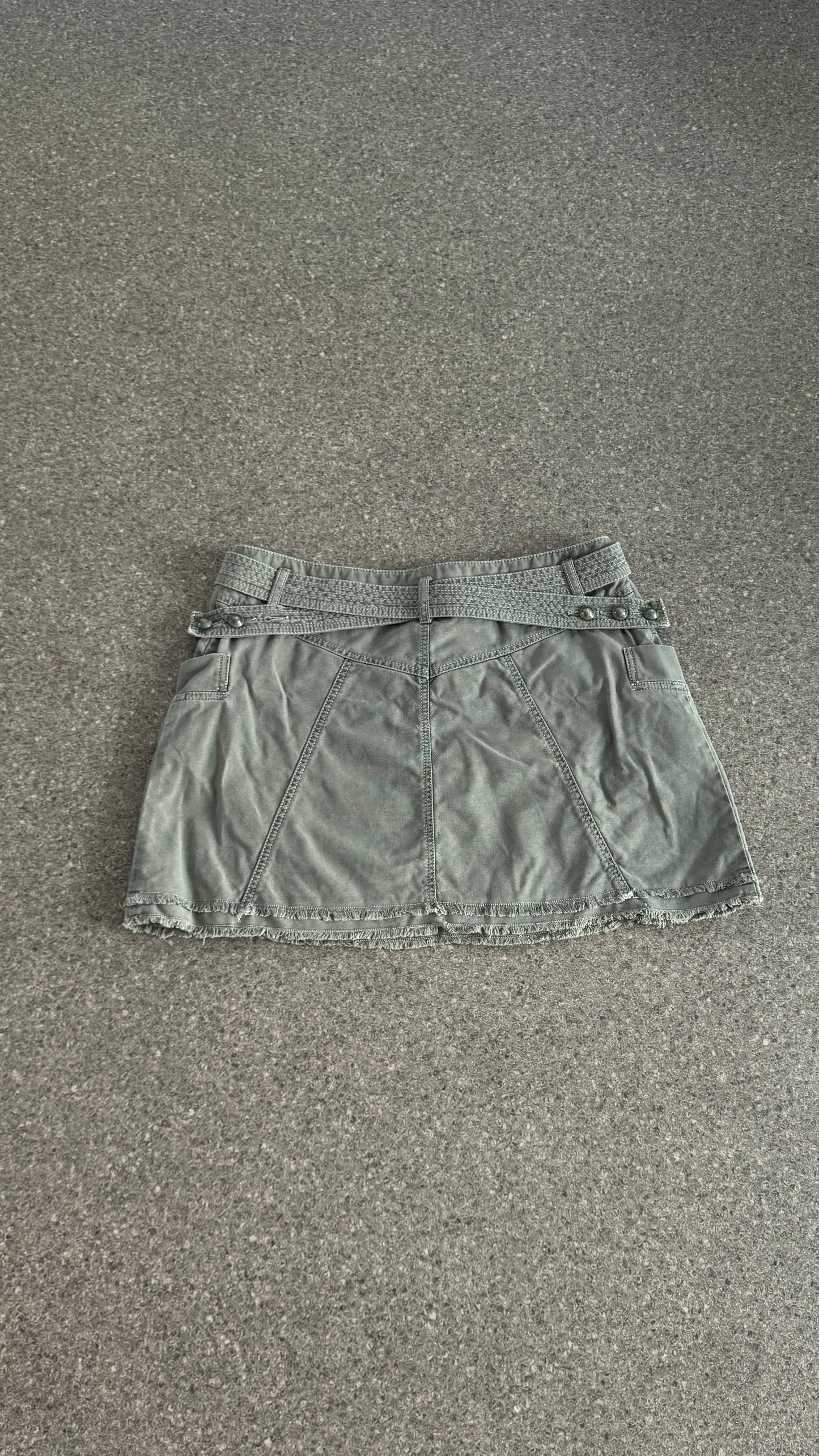 Cargo mini skirt with back straps