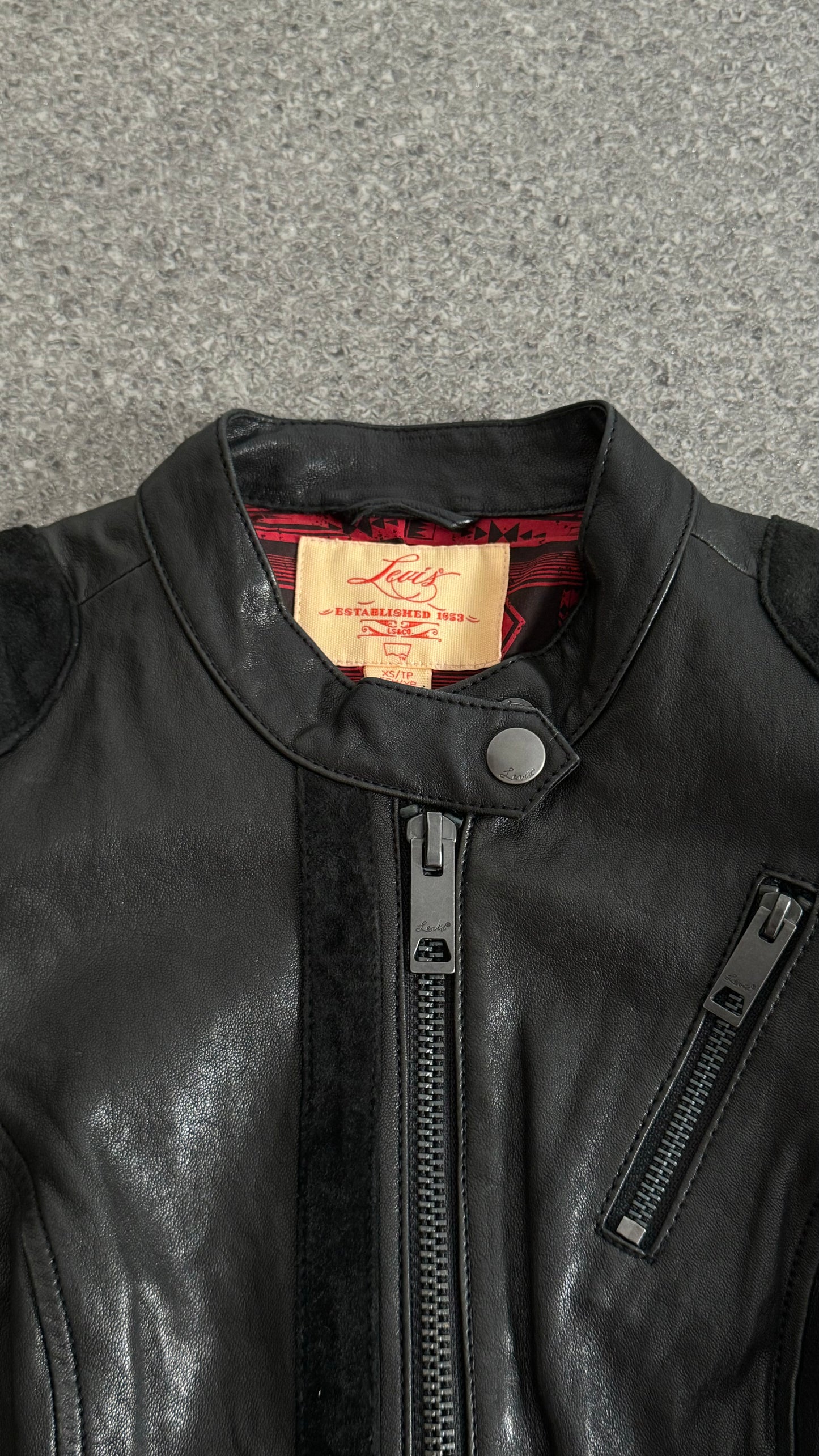 Levi's leather and suede biker jacket *petit*