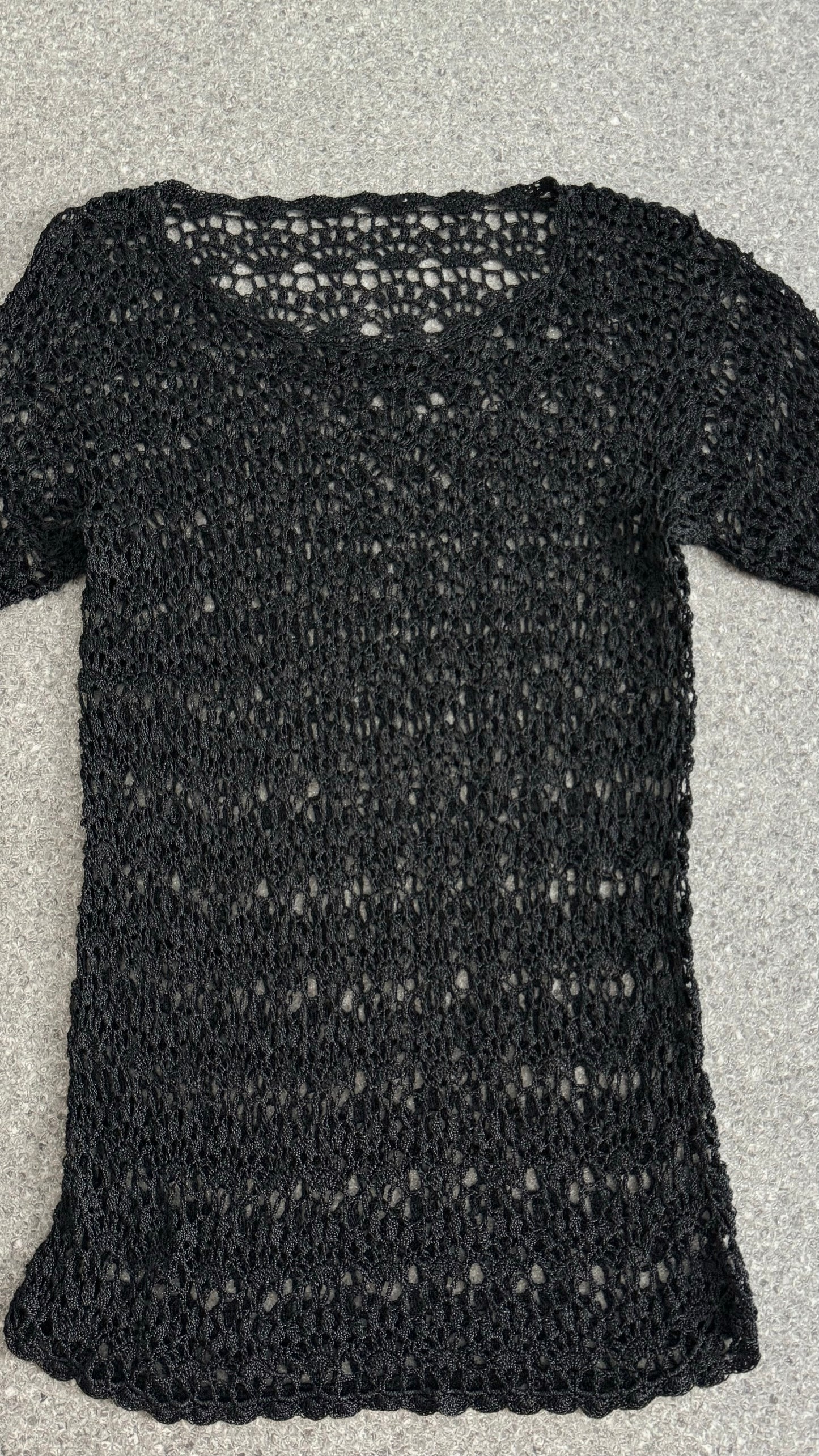 Black crochet shirt