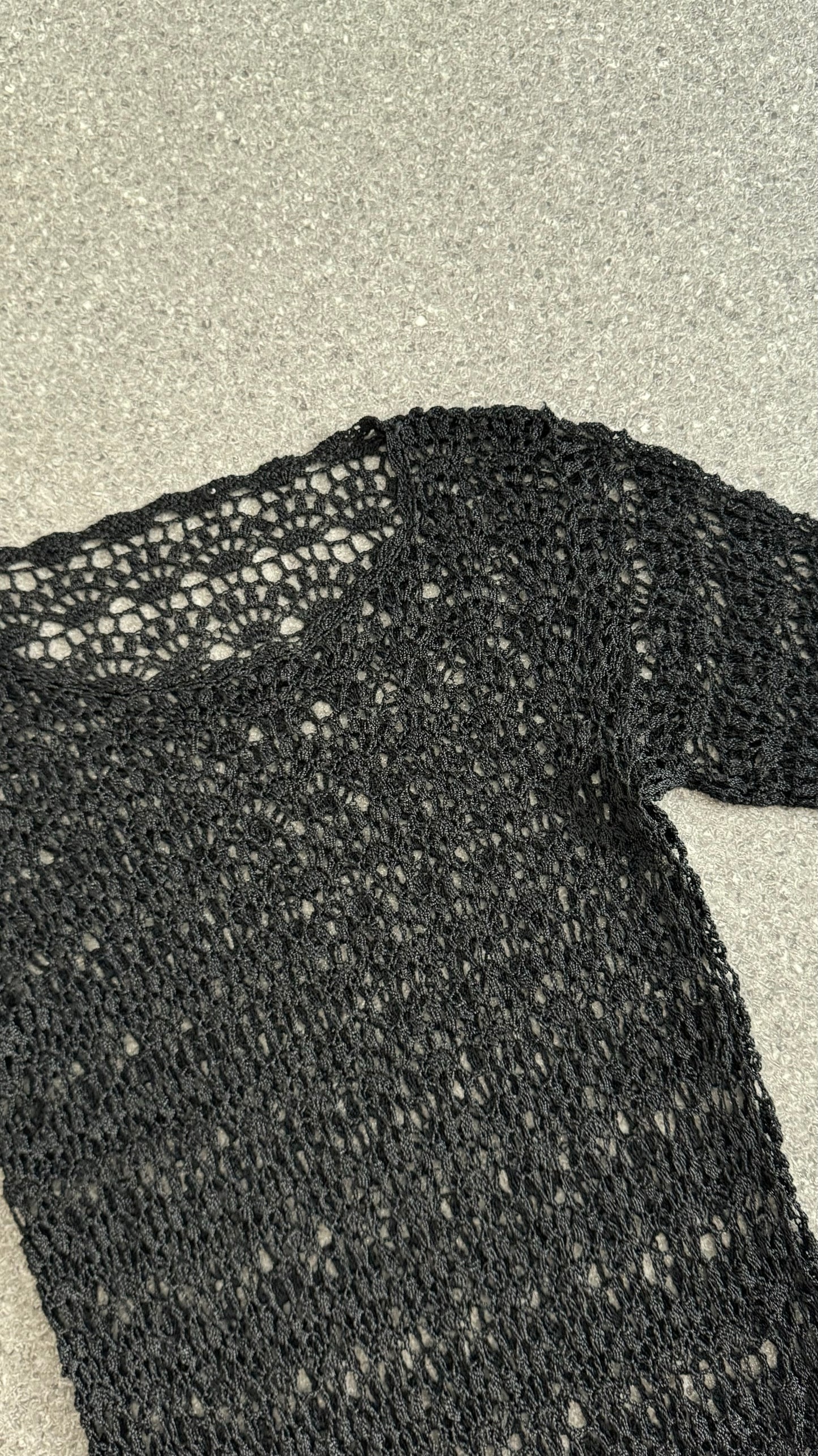 Black crochet shirt