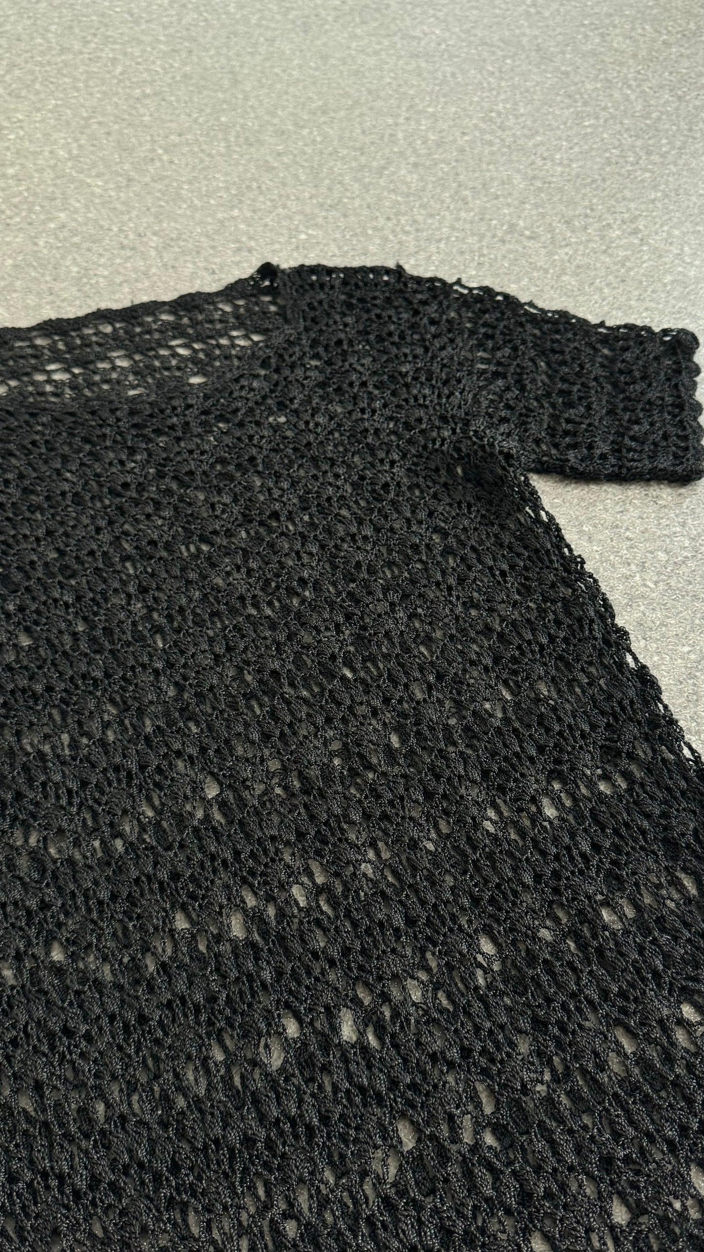 Black crochet shirt