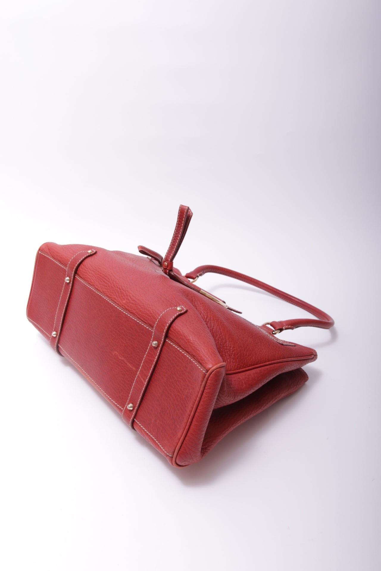 00's Dolce and Gabbana big leather bag in cherry red