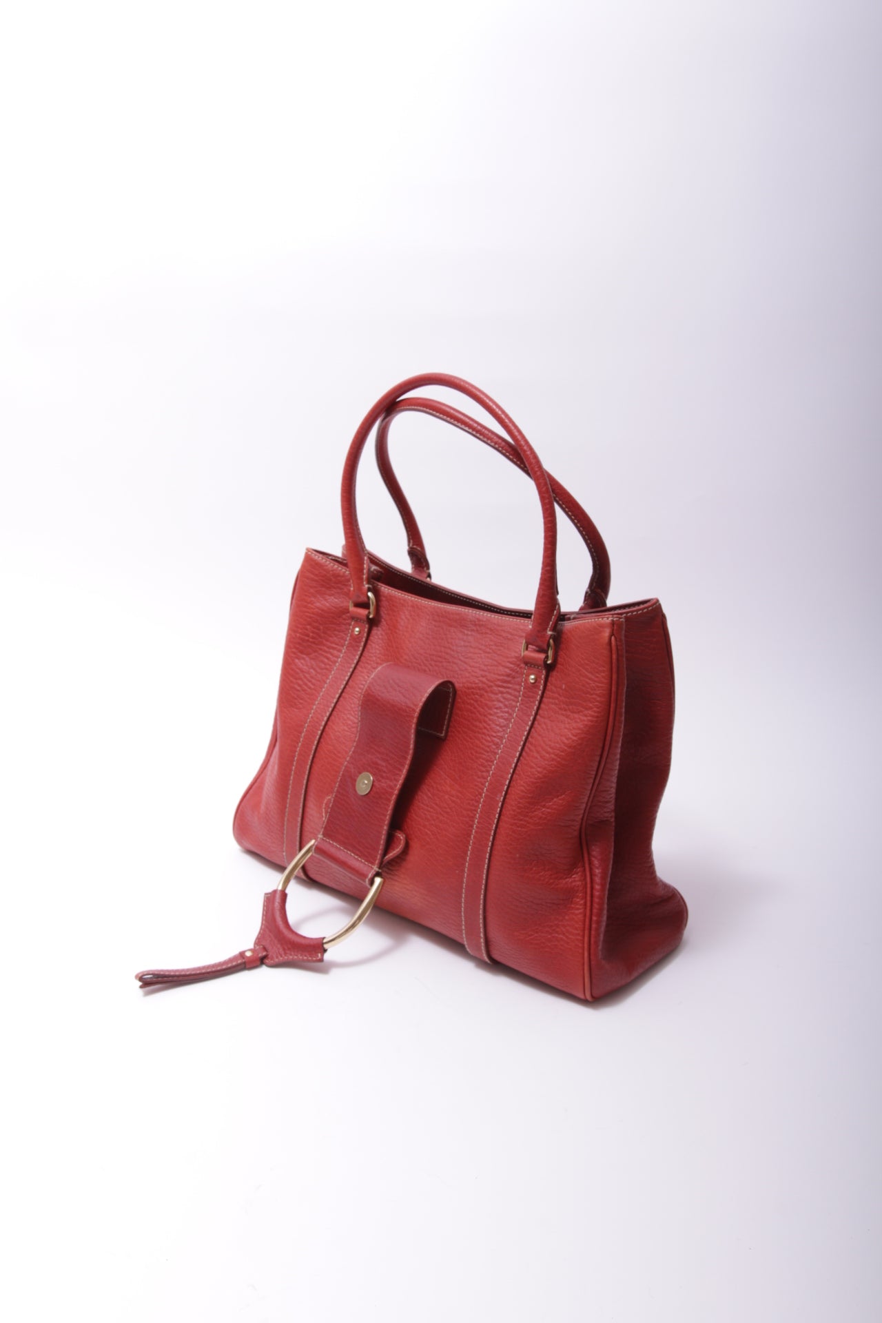 00's Dolce and Gabbana big leather bag in cherry red