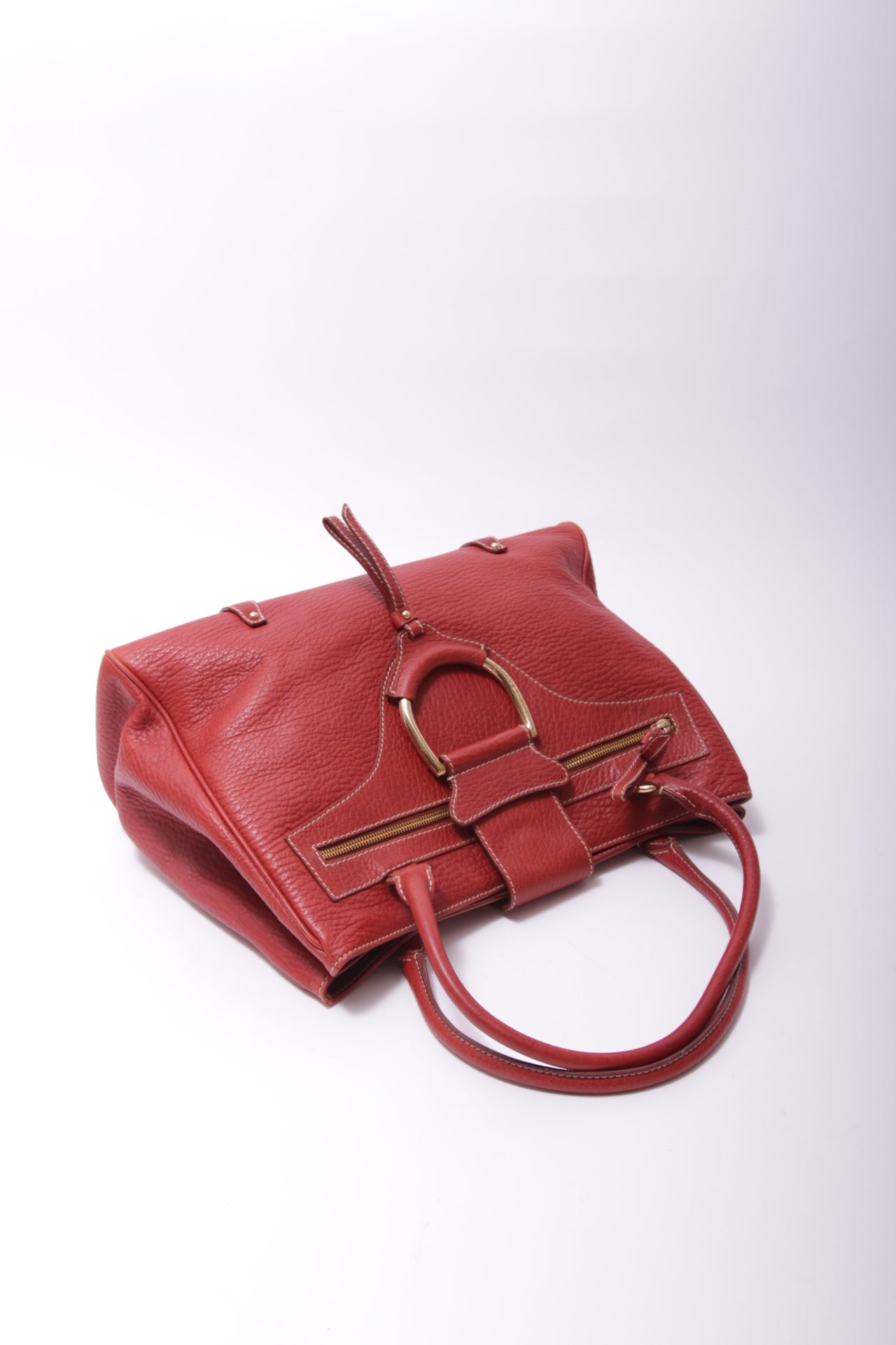 00's Dolce and Gabbana big leather bag in cherry red