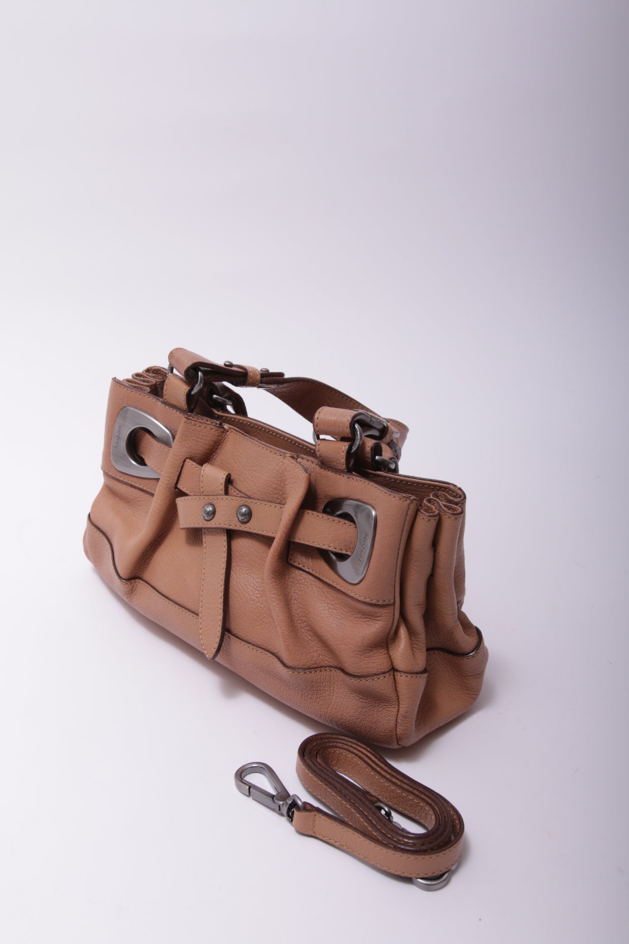 Max Mara leather handbag in brown