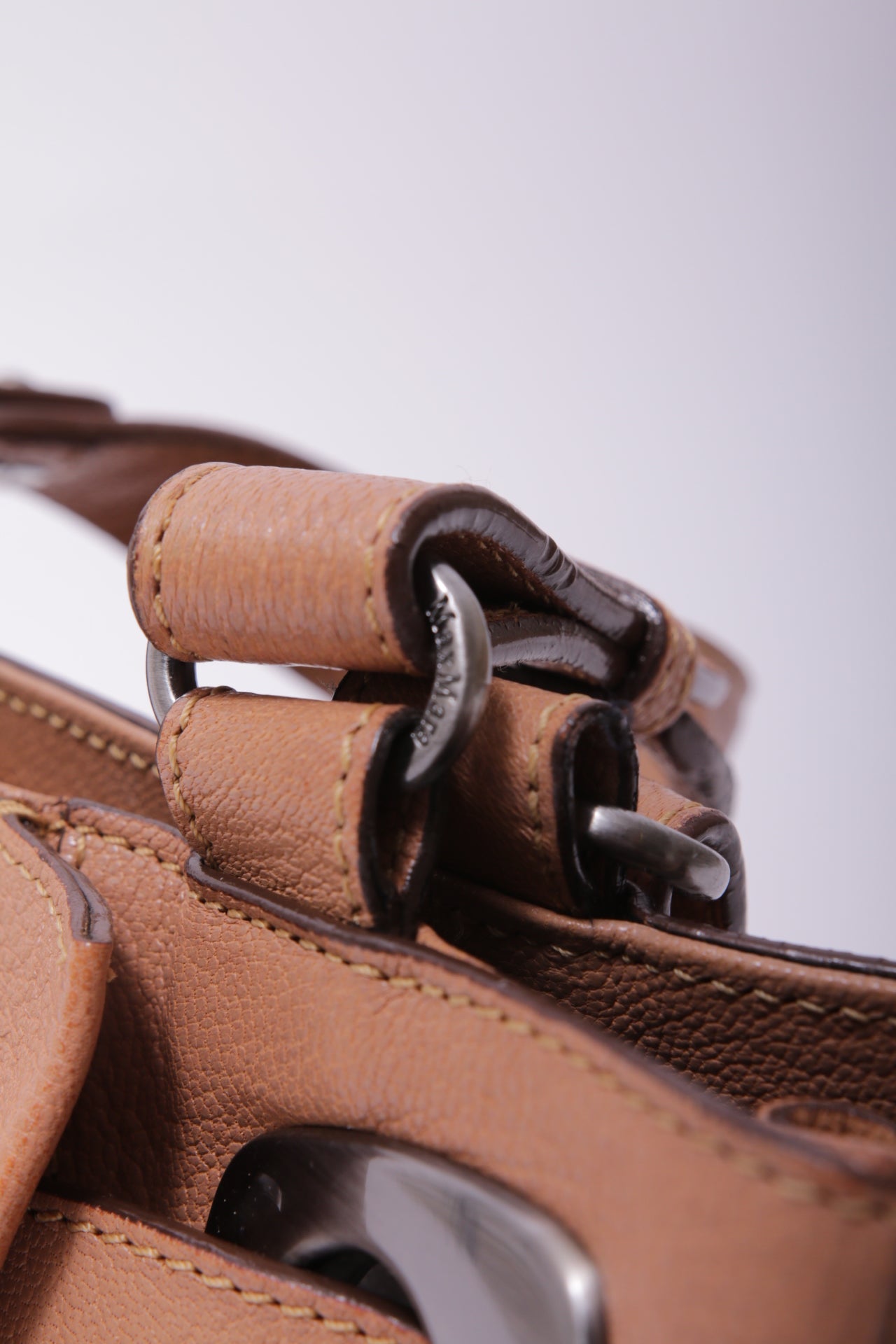 Max Mara leather handbag in brown