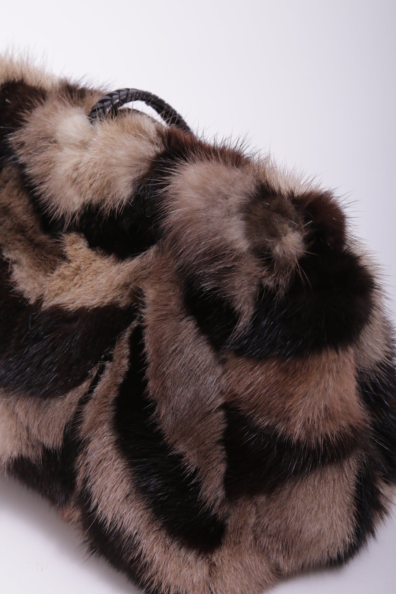 Vintage mink fur shoulder bag