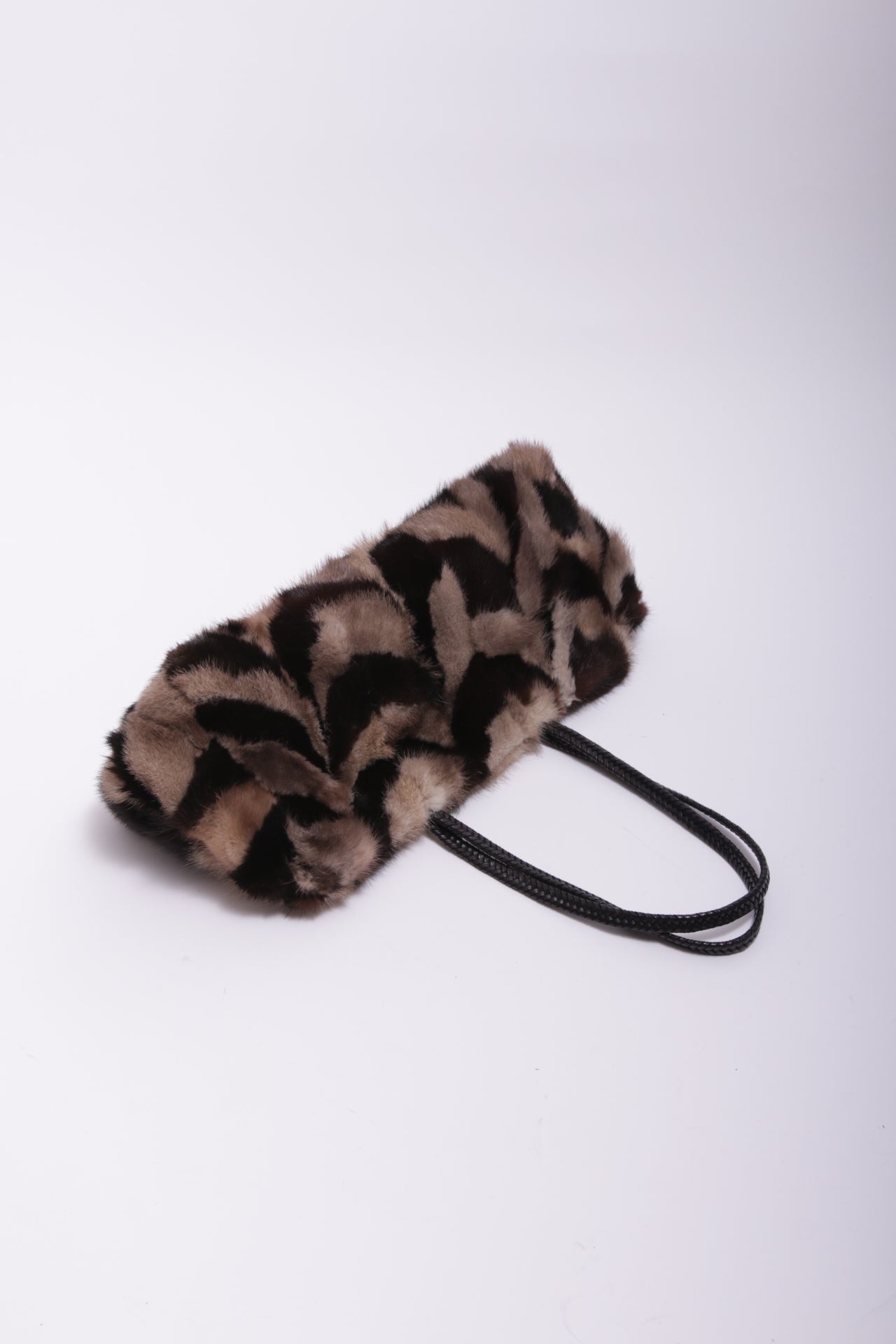 Vintage mink fur shoulder bag