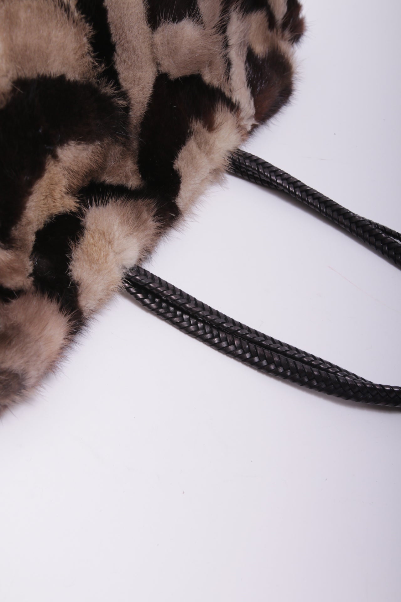 Vintage mink fur shoulder bag