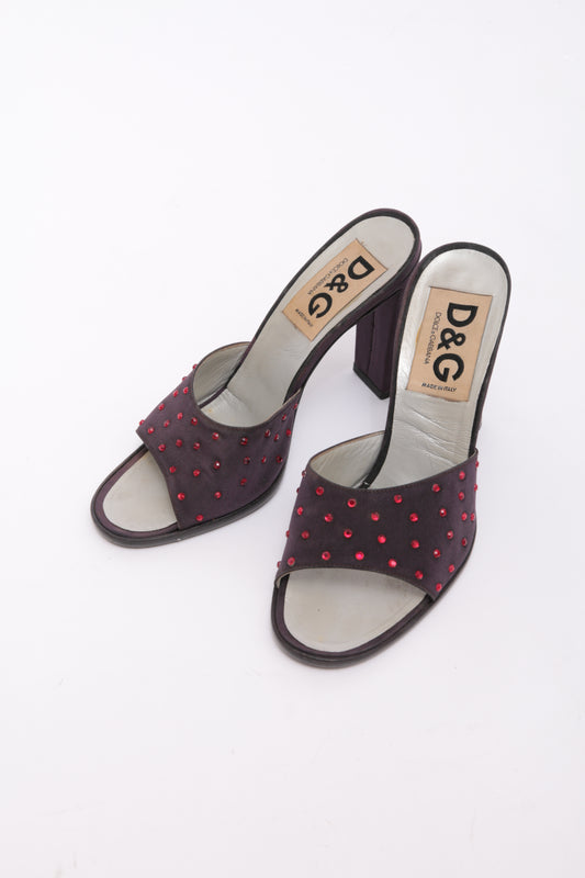 D&G red rhinestones high heels