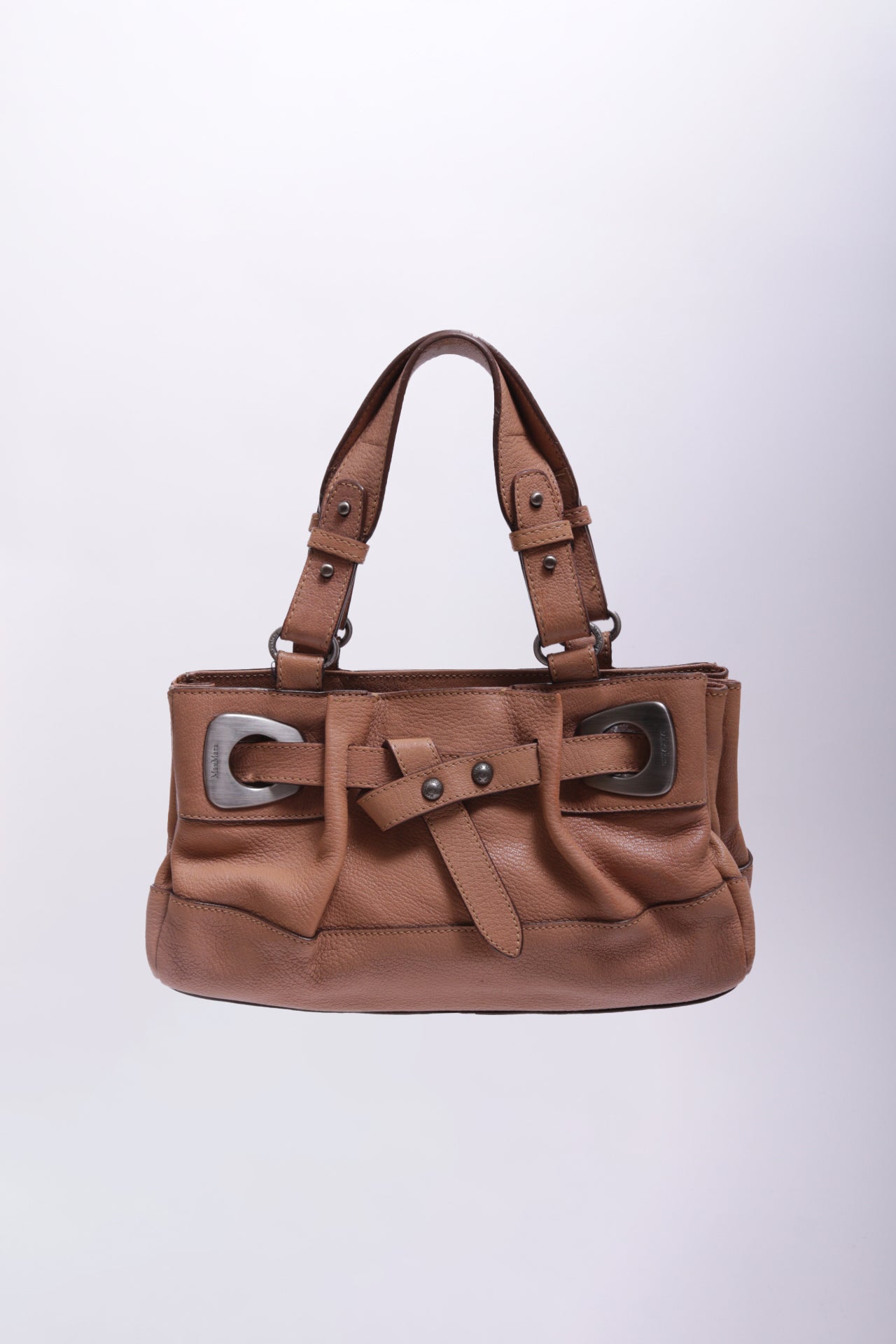 Max Mara leather handbag in brown