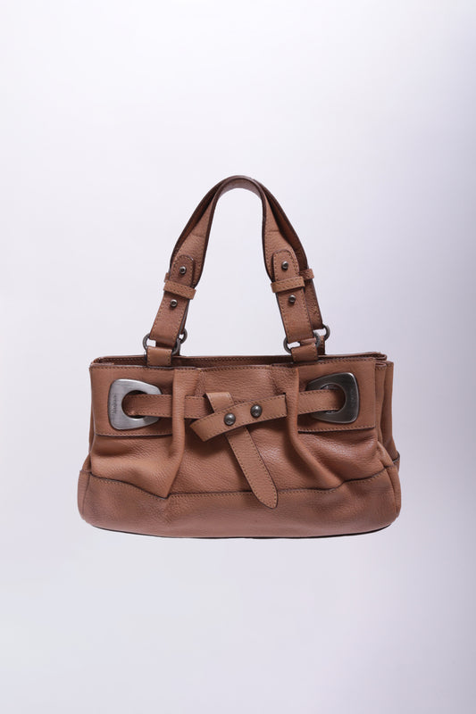 Max Mara leather handbag in brown