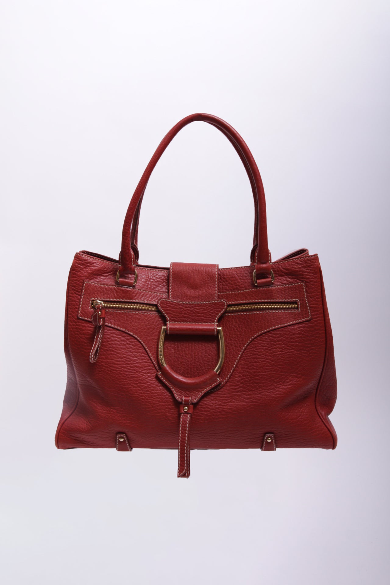 00's Dolce and Gabbana big leather bag in cherry red