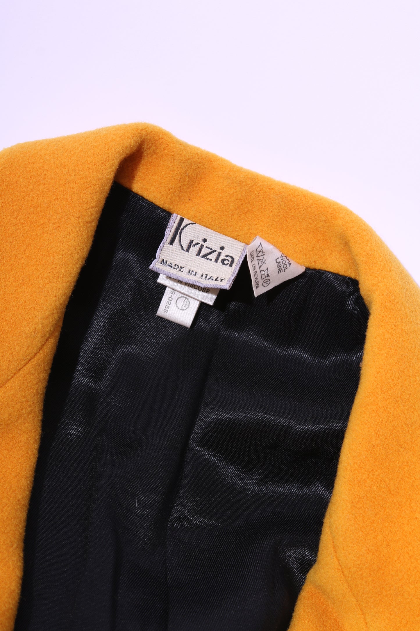 Iceberg mustard long wool coat