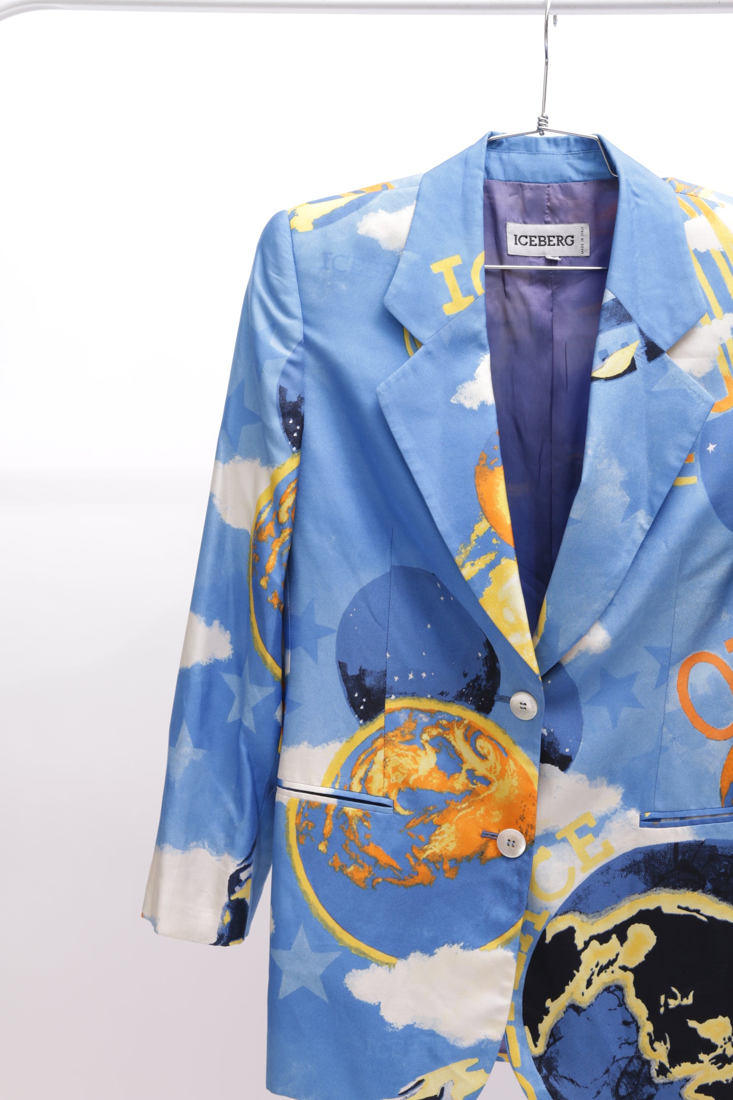 00's ICEBERG printed satin blazer