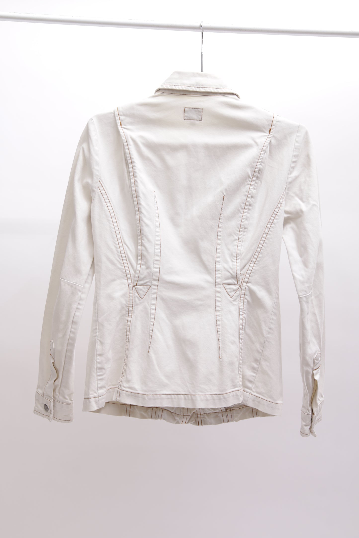 Calvin Klein 00's white denim jacket