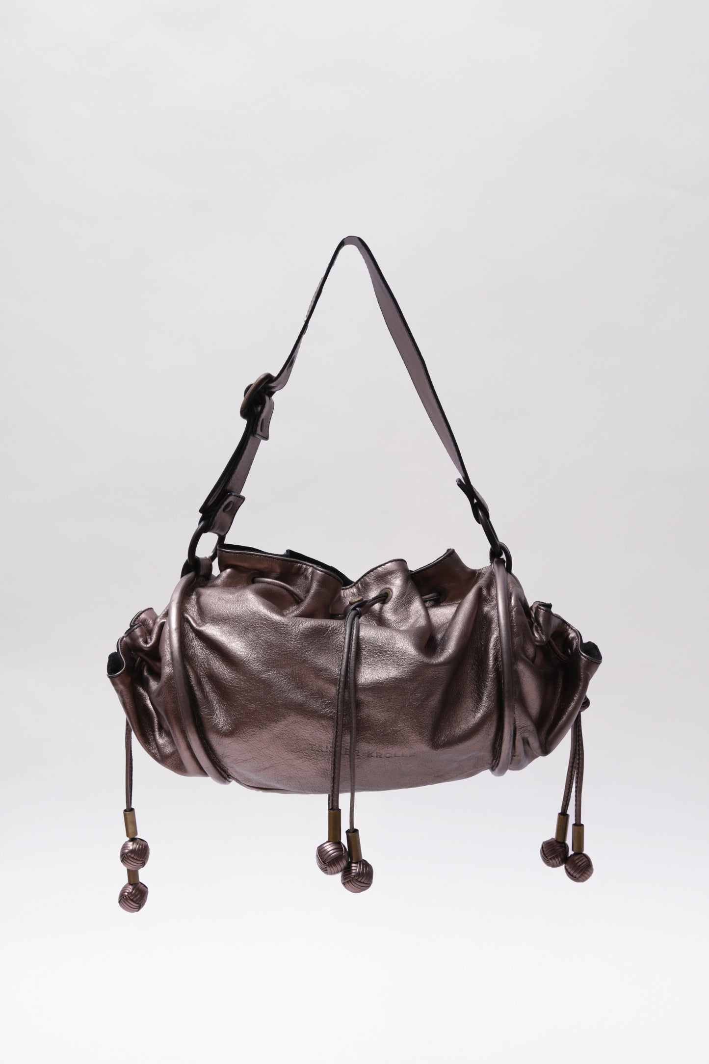 Tanner Krolle metallic soft leather shoulder bag