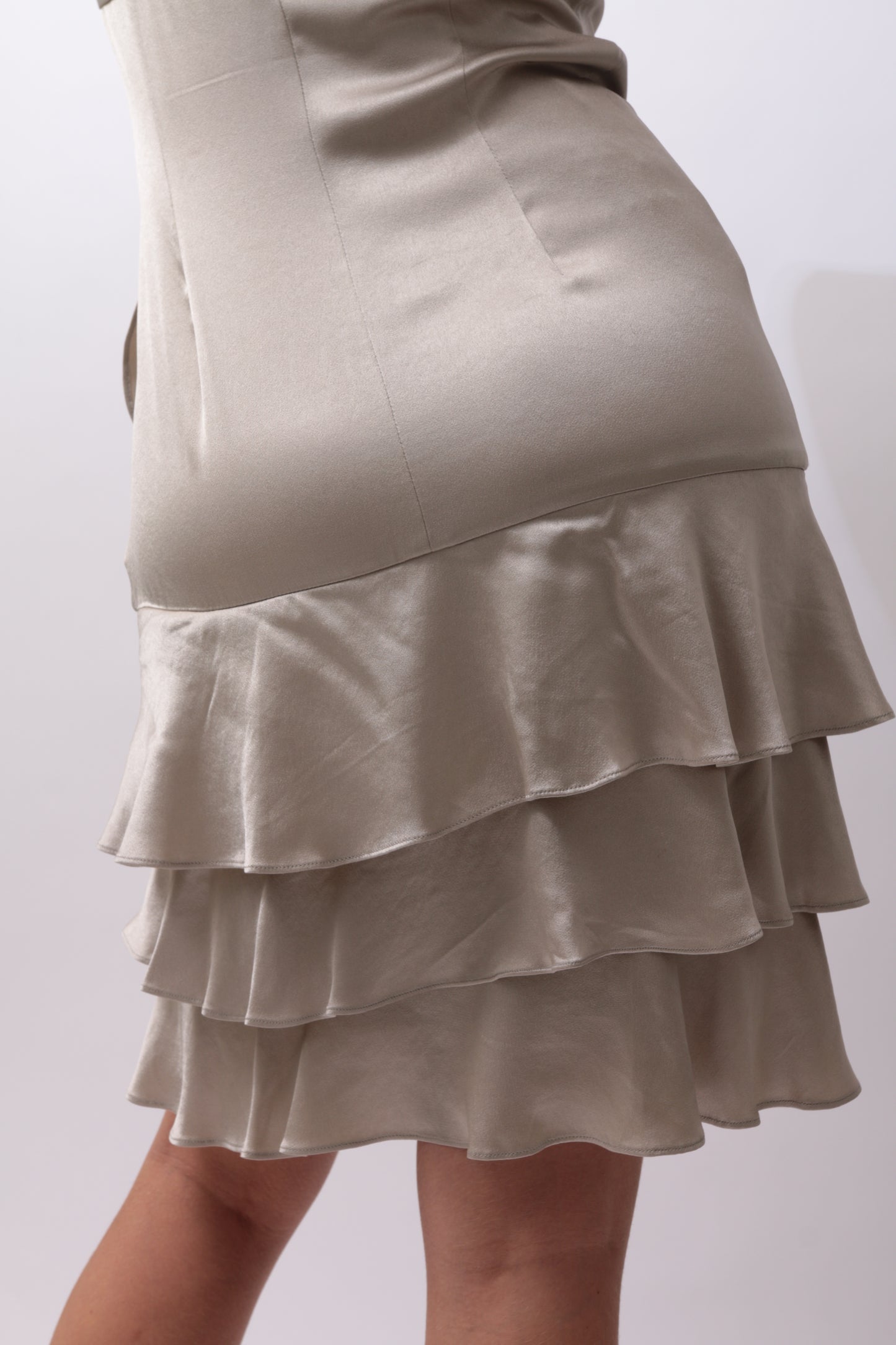 DKNY satin dress in champagne color