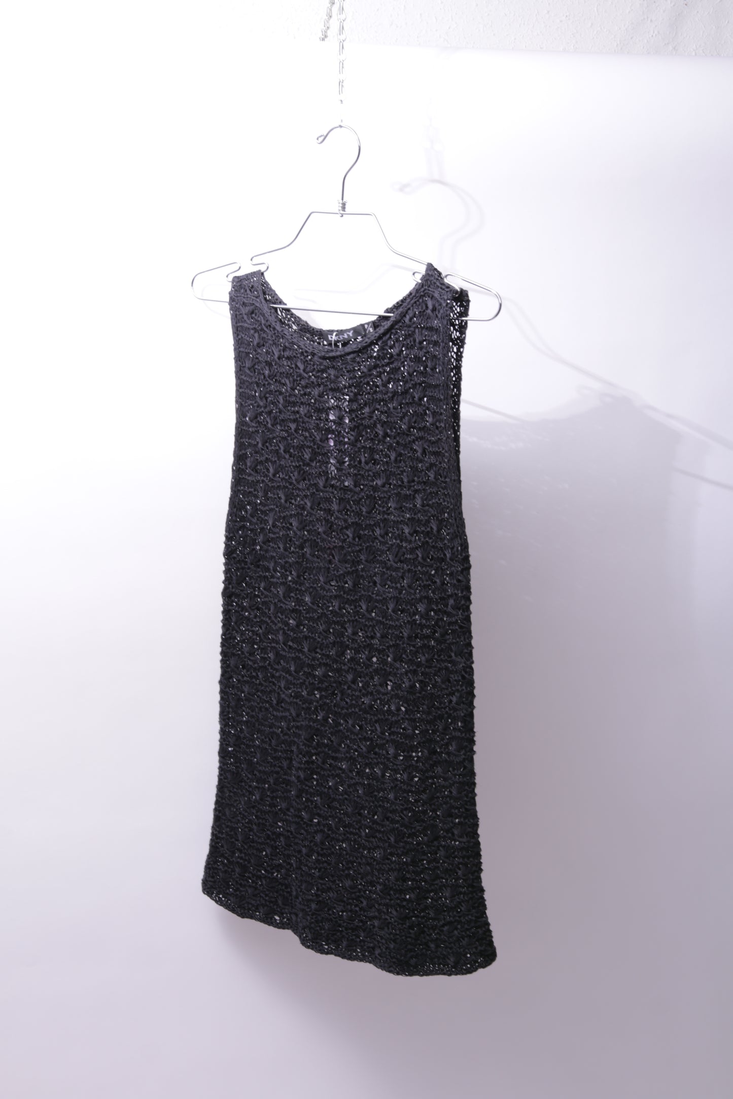 DKNY thick crochet mini dress