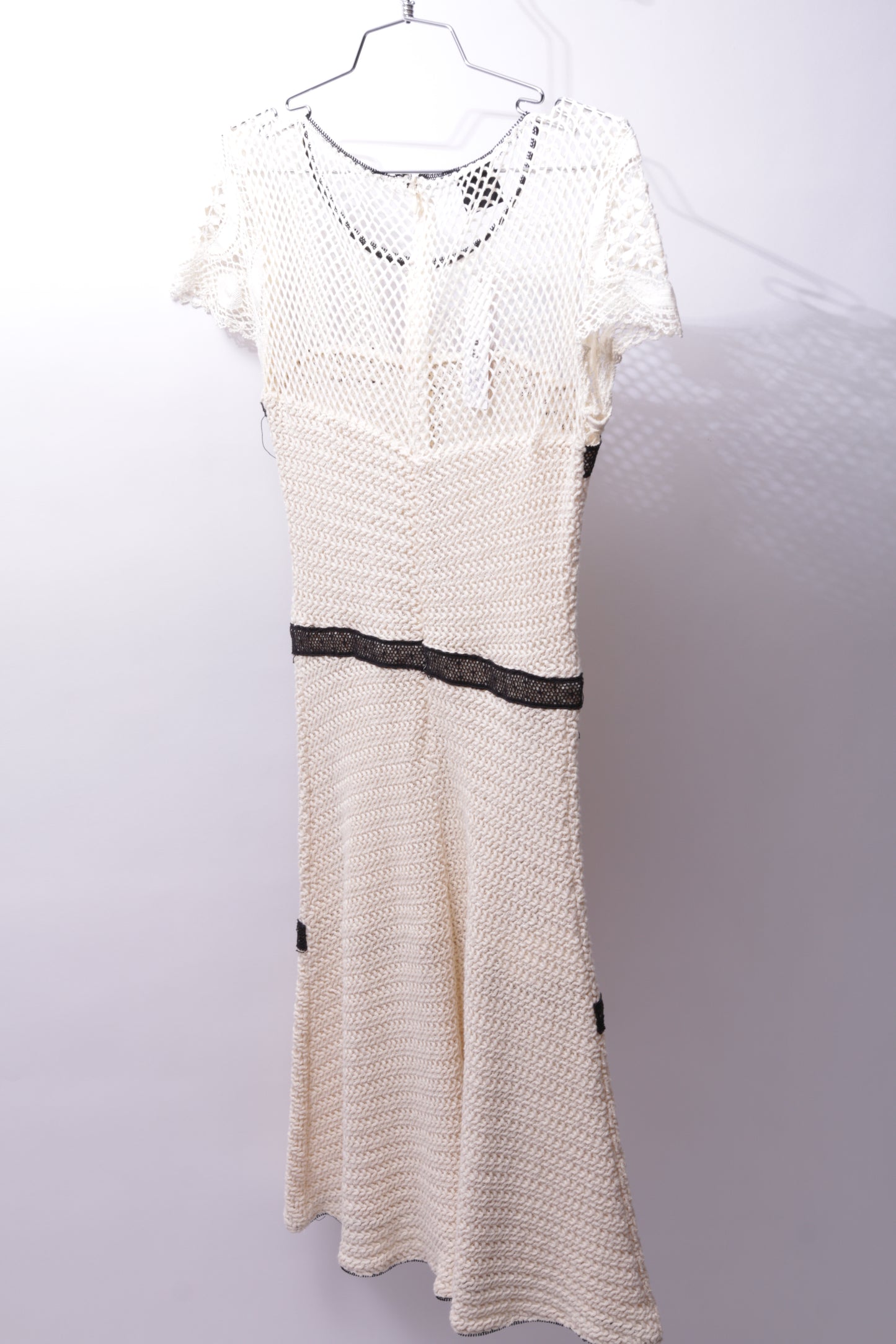 Paola Frani crochet dress in cream