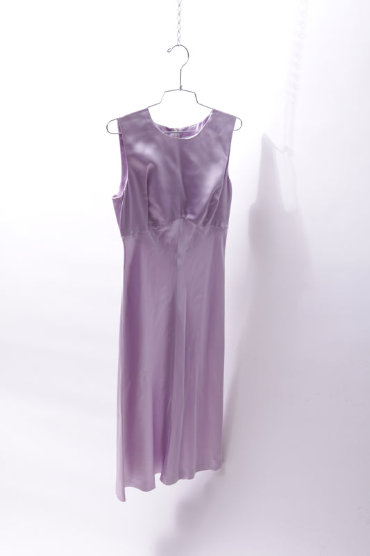 Gianfranco Ferre satin dress in lilac