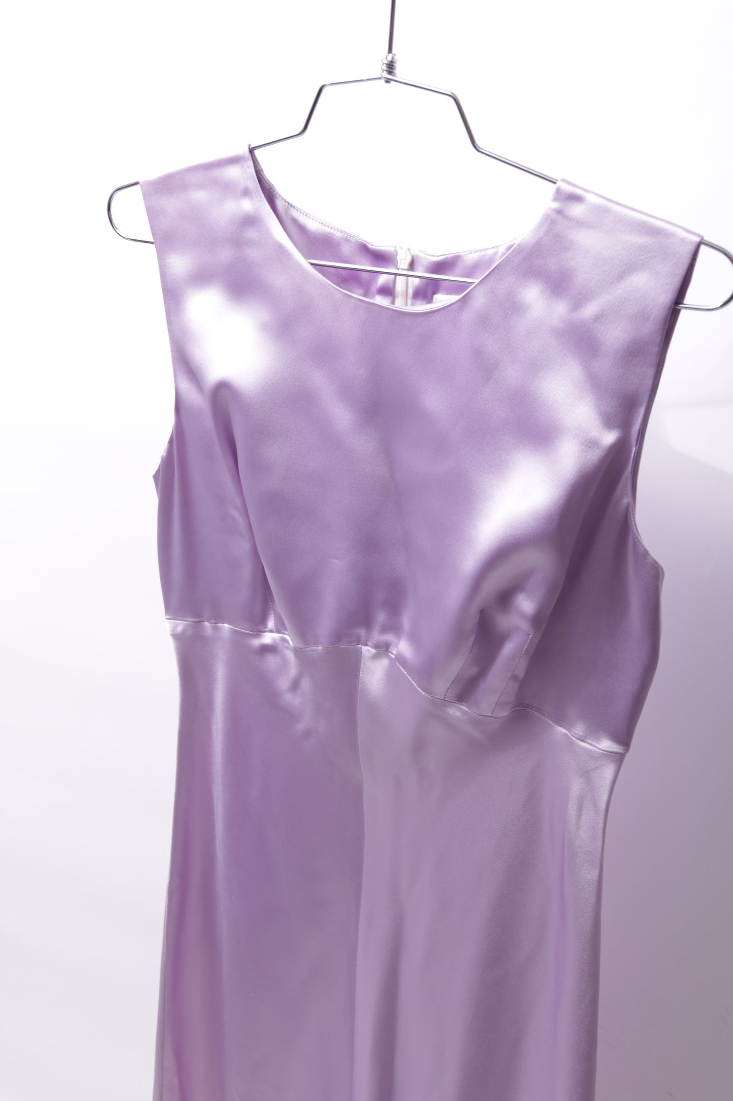 Gianfranco Ferre satin dress in lilac