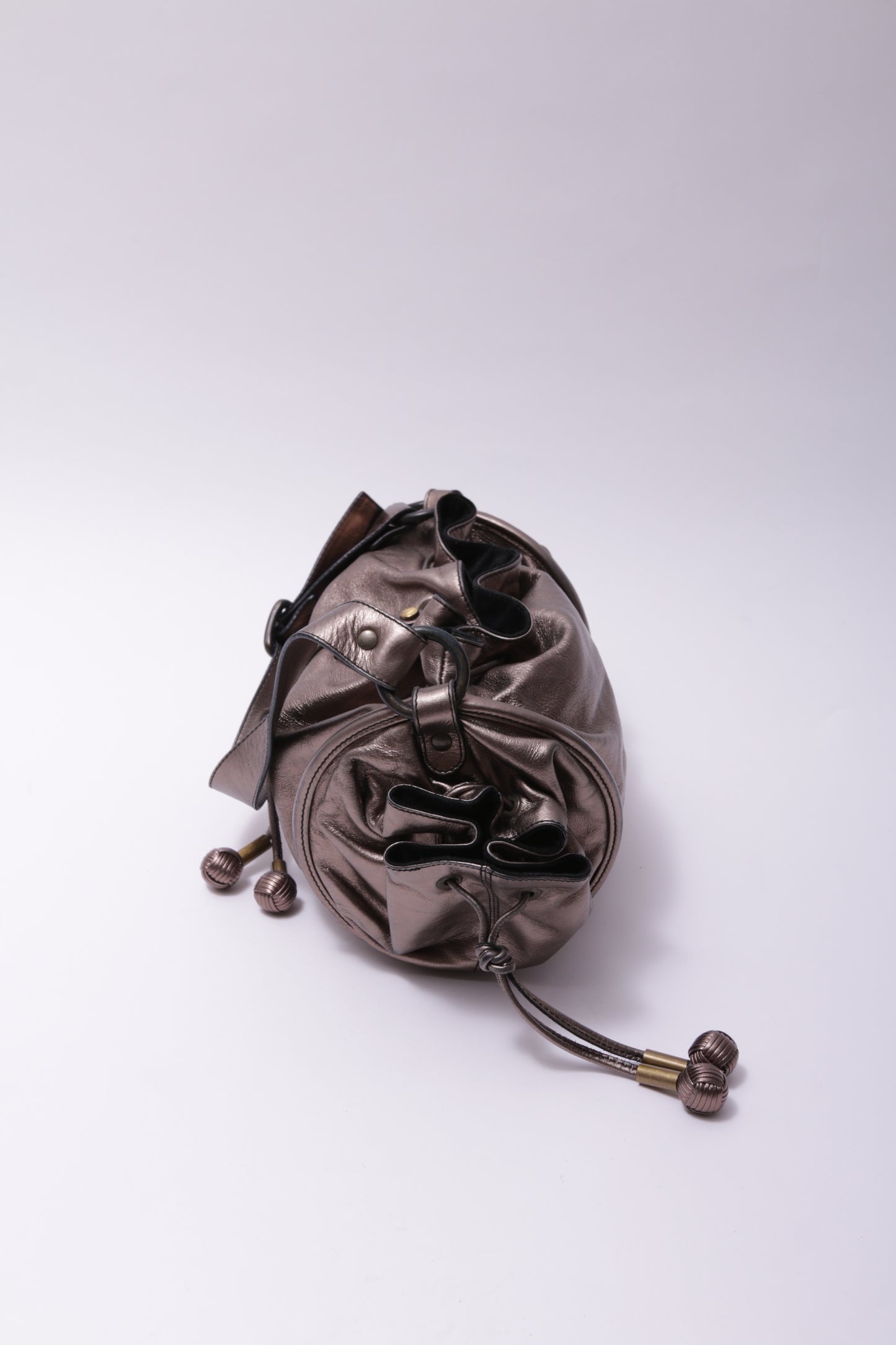 Tanner Krolle metallic soft leather shoulder bag