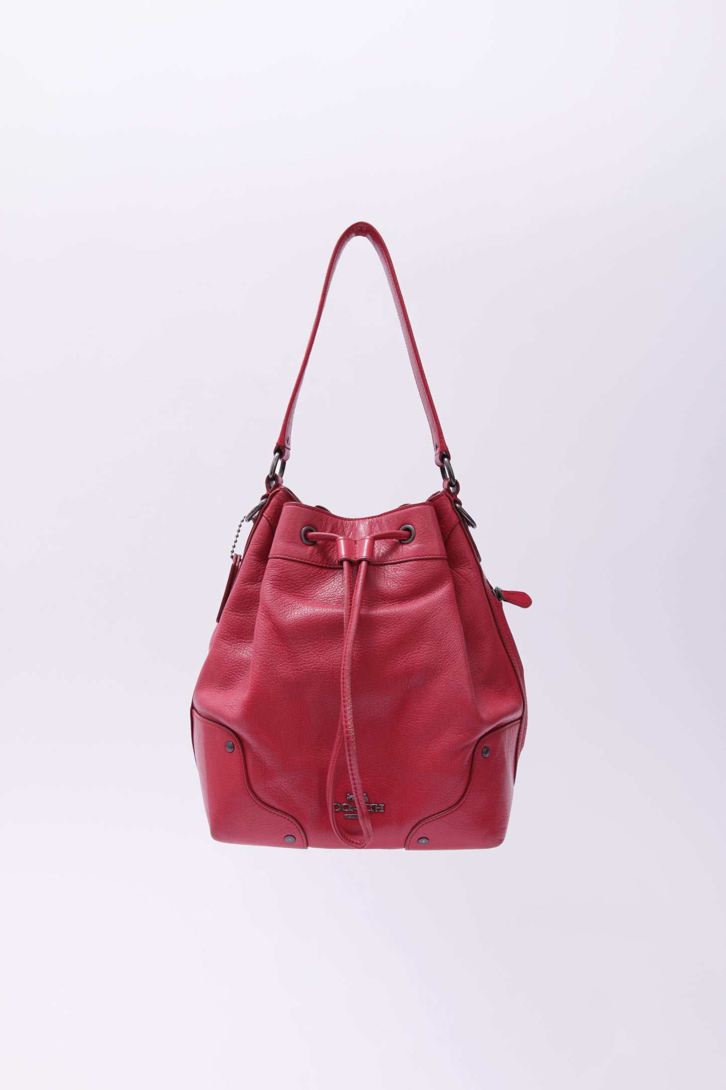 COACH mickie bag in red leather