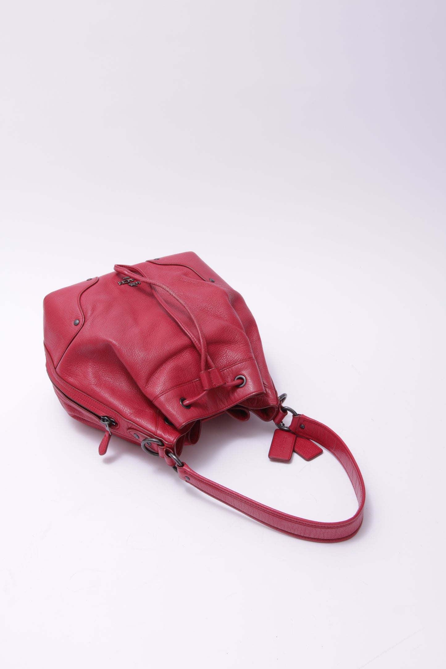 COACH mickie bag in red leather