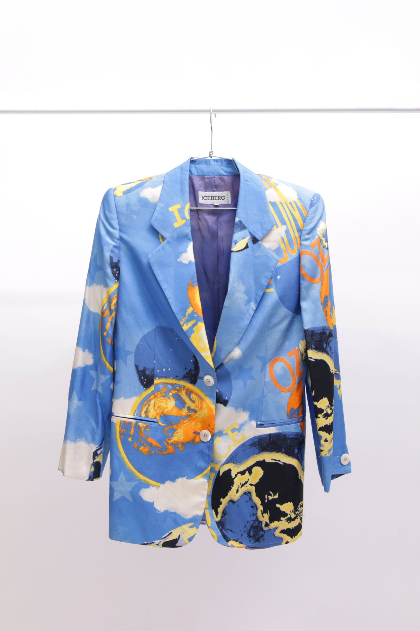 00's ICEBERG printed satin blazer