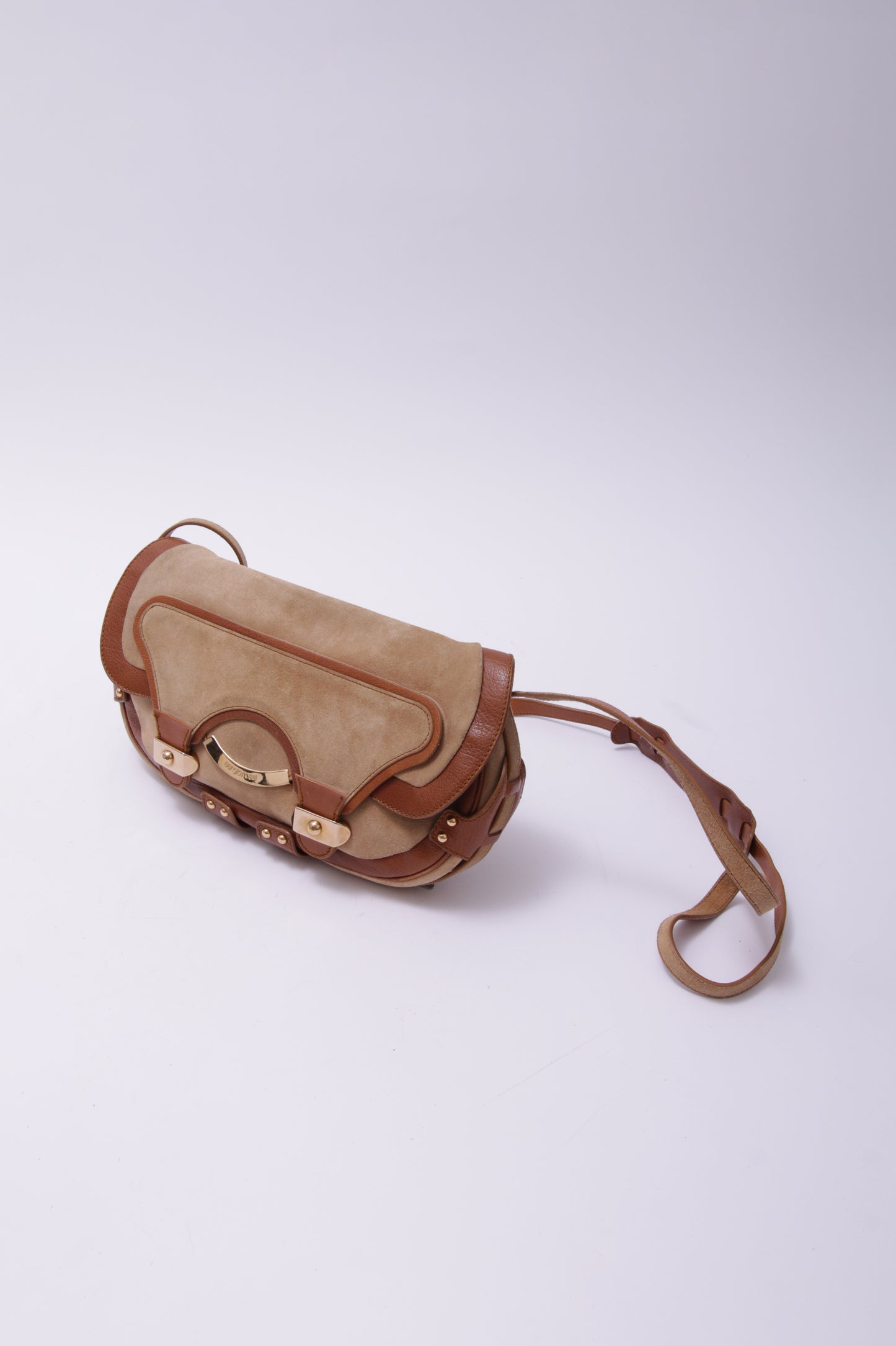 Sergio Rossi crossbody bag in leather and suede