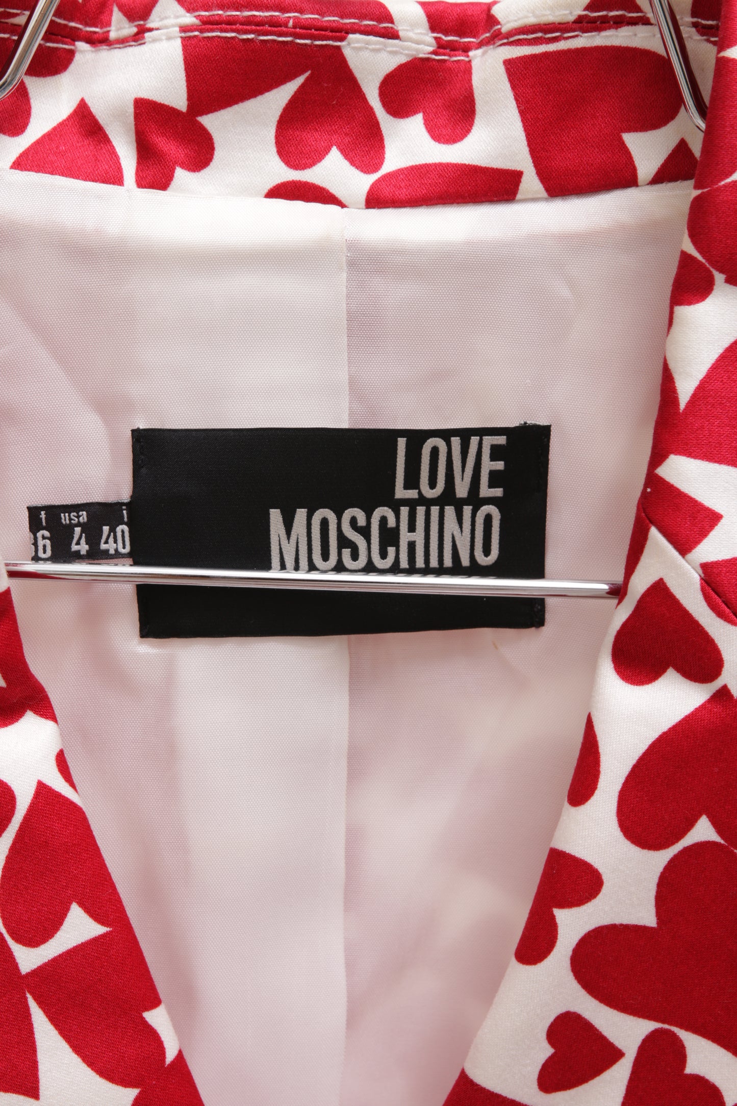 LOVE MOSCHINO light hearts blazer