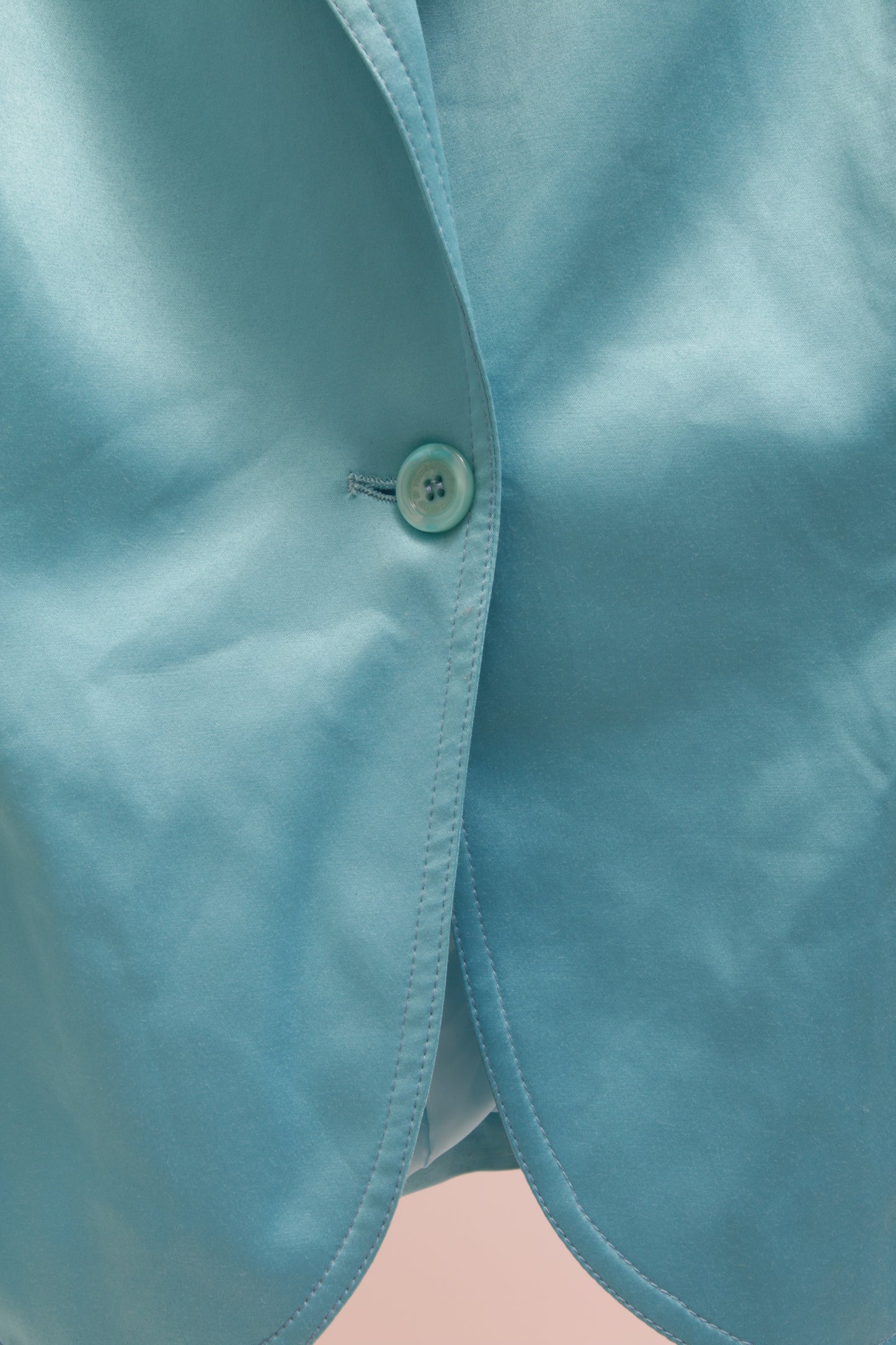 Roccobarocco cyan satin jacket