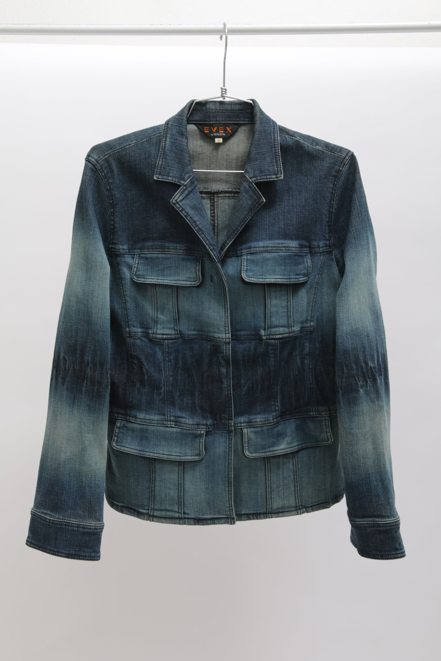 evex by KRIZIA washed denim jacket