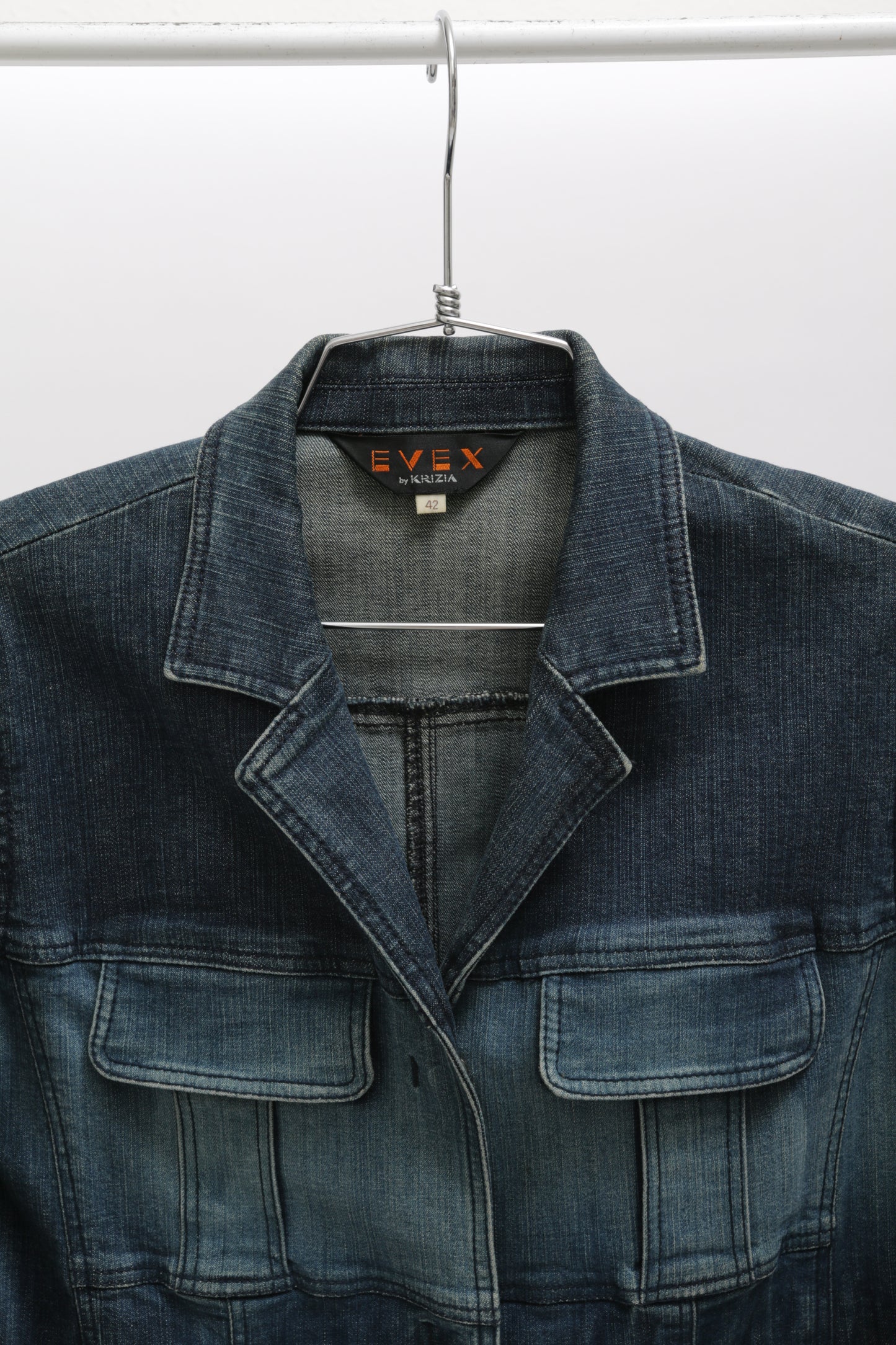 evex by KRIZIA washed denim jacket