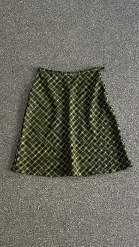 Benetton check skirt made of wool