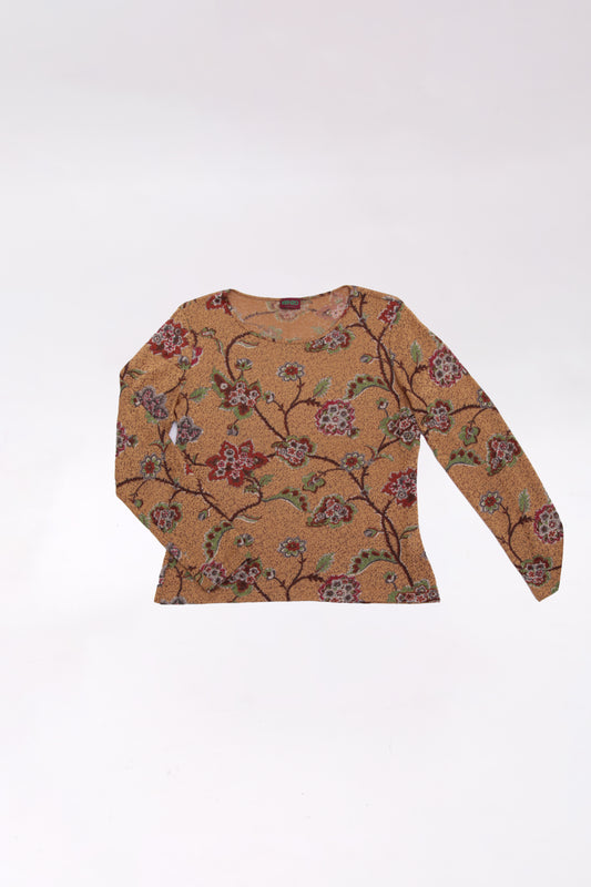 KENZO floral printed lace long sleeve shirt