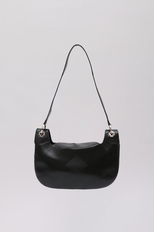 BALLY textured leather handbag long straps