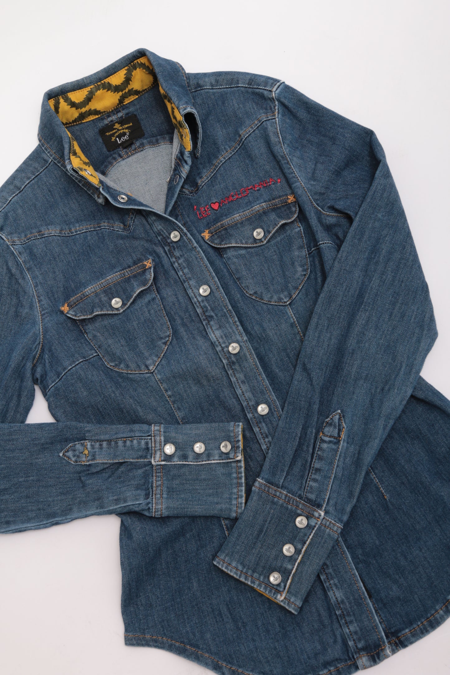 VIVIENNE WESTWOOD X lee collab denim buttoned shirt